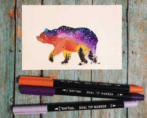 Cosmic Bear watercolor
